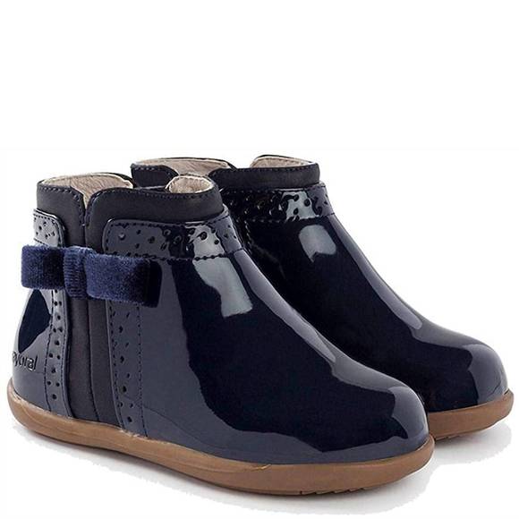 NEW MAYORAL kid's patent leather bootie in marine - Picture 1 of 4